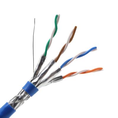 China 1000MHZ Cat7 Cat6A LAN-kabel Full Copper PVC/LSZH Jacket Shielded Cat 6a Ethernet-kabel Te koop