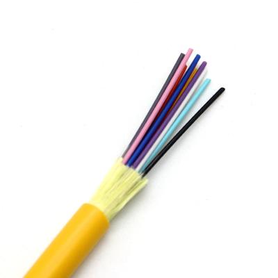 China GJFJV 12 Core G652 FTTH Indoor Distribution Fiber Optic Cable Single Mode / Multi Mode for sale