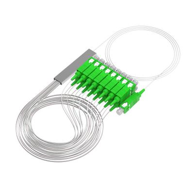 China China Outdoor 0.9mm PLC splitter 1x2 2 Way Fiber Optic splitter With SC APC Connector for sale