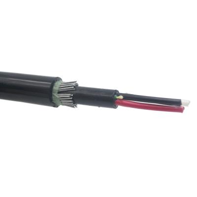 China Stranded Loose Tube 24 Cores 48F SM Single Mode Fiber Optic Cable Composite GDTS for Aerial Duct Hybrid Armoured Construction for sale