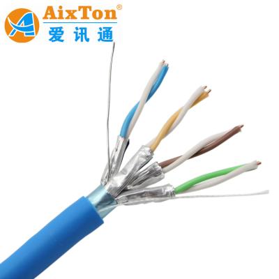 Chine Cat6E FFTP 305m 1000ft câble réseau LAN à haute vitesse 10G 305 câble avec des matériaux isolants PE codés par couleur à vendre