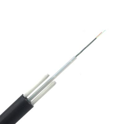 China Buiten Ftth 24 Core Fiber Optic Aerial Drop Cable Ronde GYFXTY Cable Uni-Tube All Dielectric Aerial Te koop