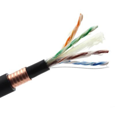 China Gepantserde Cat6 beschermde Externe Kabel Dubbele Schede Lan Cable Steel Tape Te koop