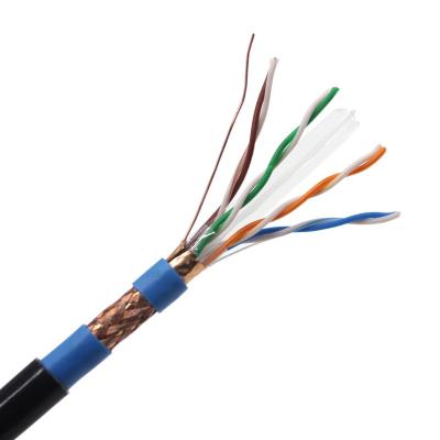 China O cabo impermeável 1000mhz 23AWG dos ethernet Cat6 protegeu a resistência UV exterior à venda