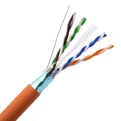 China Oranje Kleur 4 Paren Katten 6 Beschermd Ethernet-Kabel23awg LSZH Jasje Te koop