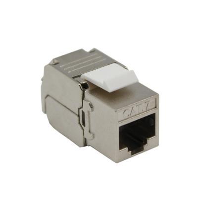 China Cat7 Keystone Jack Male Dust Cover Shielded Stp Sftp Rj45 Ethernet Module for sale