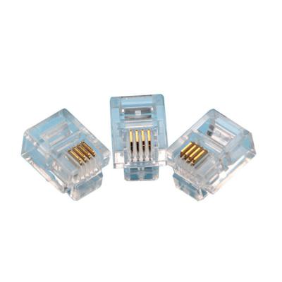 China Conector Rj11 Jack modular do telefone do conector de Cat3 6p4c RJ45 à venda