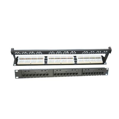 Chine Bâti de support droit du port Cat6 du tableau de connexions de réseau de 1U RJ45 24 à vendre