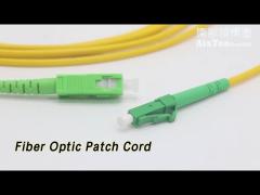 Single Mode Fiber Optic Patch Cord Jumper High Tensile Strength