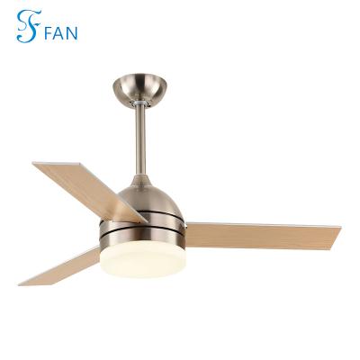 China 42 Inch Contemporary Living Room 3 Pieces Plywood Blades LED Ceiling Fan Remote Control With Lighting Modern Led Fan Ceiling Light for sale