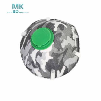 China Head Ties Mk Customized Logo Printing Non-Medical Protective Cloth 3 Ply Cup Shape Face Shield Respirator Dust Mask for sale