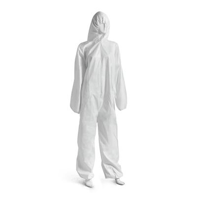 China Waretproof 40gsm PP Breathable White Disposable Nonwoven Safety Coverall Protective Personal Protective Work for sale