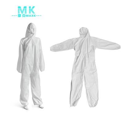 China Breathable Personal Protection Safety Work Wear Disposable Nonwoven SF Coverall Suit for sale