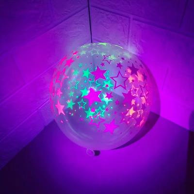 China Promotion Latex Balloon Party Toys Balloon 12inch Wave Dot Balloon Candy Color Fluorescent Transparent Luminous Polka for sale