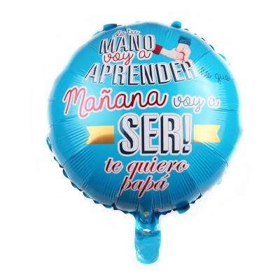 China Promotion ; The advertisement ; Decoration Factory Happy Fathers Day Spanish Foil Balloon For Celebration Fathers Day Balloons Outdoor Decoration Party Fly Helium Globos for sale