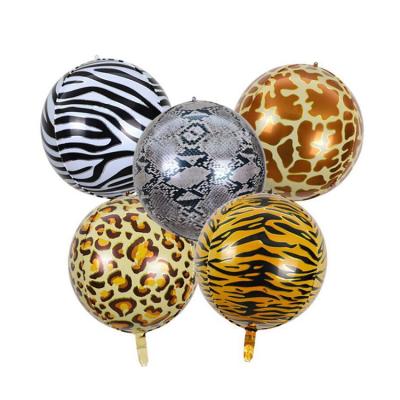 China 22 Inch Jungle Foil Balloons Birthday Party Decoration 4D Mylar Animal Striped Foil Balloon Party Decoration 4D Globos Party for sale