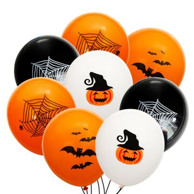 China Gift Toy Halloween Pumpkin Web Bat Latex Balloon Set Helium Balloon 12inch Latex Balloon For Halloween Party Decoration for sale