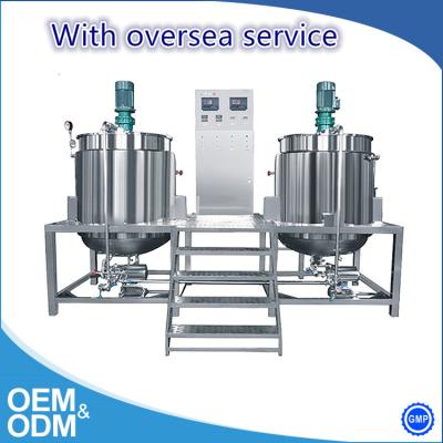 China Medicine Processing Mixer Vacuum Tank Liquid Soap Making Machine Homogenizer Liquid Detergent Mixing Tank Cosmetic Emulsifier for sale