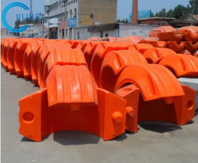 China Orange ausbaggernde Rohrleitung Marine Pontons Pipe Floats Buoyss, die Zoll 4-6 stützt zu verkaufen