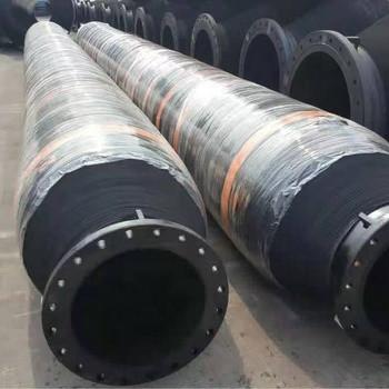 China Black Rubber Self Floating Dredge Hose Abrasion Resistant -30C-80C Temperature Range for sale