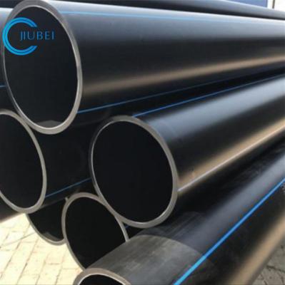 Chine Pipe en HDPE noir à bandes bleues PN10 ISO4427 pour le système d'approvisionnement en eau à vendre