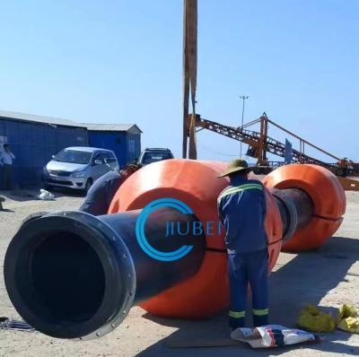 China angepasste orange- oder gelbe schwimmende HDPE-Rohre mit heißverzinktem Stahl zu verkaufen