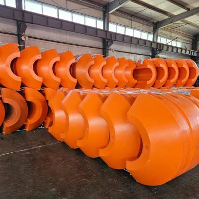 Cina Impact Resistant HDPE Pipe Floater in Yellow/Orange with Rotational Molding Production in vendita