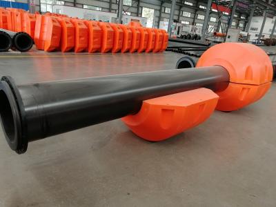 中国 Yellow/Orange Cylinder Shape HDPE Pipe Floater for Customer Needs 販売のため