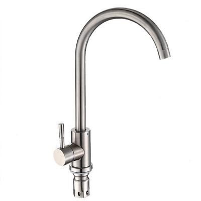 China Contemporary High Quality Brushed Stainless Steel Sink Mixer Sink Faucet Hot Running Water Tap Hot Selling Kitchen Faucet Water Faucet for sale