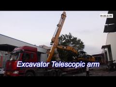 telescopic arm for caterpillar cat336d excavator with 1.4m3 clamshell bucket