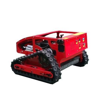 China 4-Stroke Gasoline Lawn Mower Radio Control RC Mowers Slope Lawn Mower Tracked All Terrain Remote Control Robot Weed Mowing Machine for sale