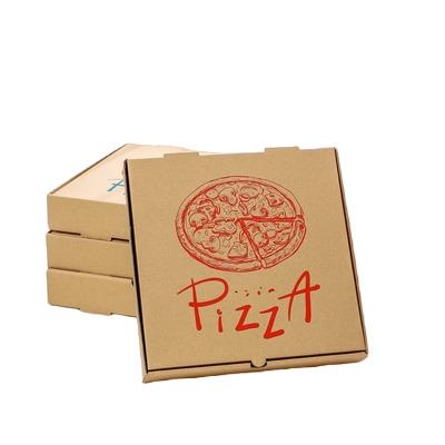 China Recycled Materials MOQ 20GP Pizza Box Custom Printed Kraft Paper Shipping Box Corrugated Box Foldable Delivery Corrugated Paper Box for sale