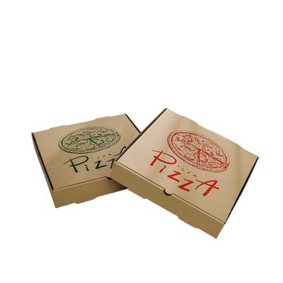 China Custom Printing Recycled Materials Foldable Pizza Box Kraft Paper Shipping Cardboard Corrugated Delivery Corrugated Paper Box MOQ 20GP for sale