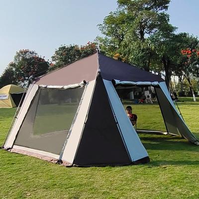 China 4 5~8 Double Layer Double Layer Outdoor Hex Diamond Ground Nail Hexagon Automatic Camping Glamping Tent tiendas De de tenda Waterproof for sale