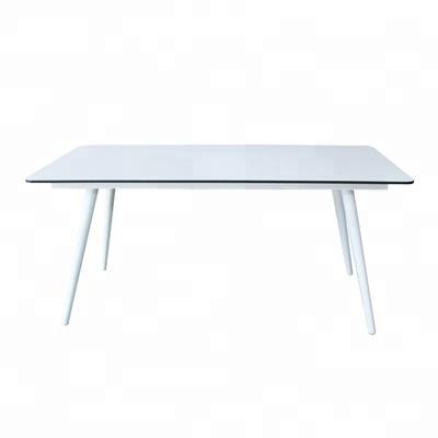 China New UV-resistant Aluminum Frame HPL UV Resistant Outdoor Dining Table Furniture for sale