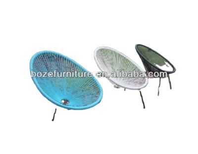 China Modern Acapulco Color Fun Rattan Chair Steel Garden Chair Outdoor Furniture for sale