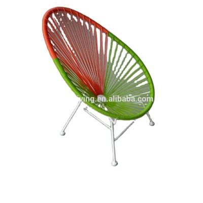 China Modern Steel Rattan Child Chair Baby Chair Garden Chair Garden Acapulco Outdoor Kids Furniture for sale