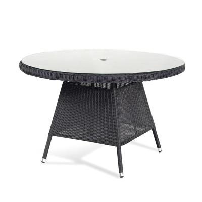 China Modern Garden Rattan Dining Round Tables With Hole Modern Outdoor Wicker Outdoor Furniture for sale