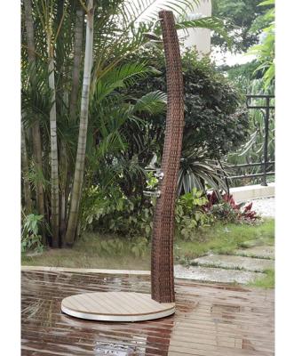 China Eco-freindly shower furniture outdoor pe rattan wicker patio outdoor shower for sale