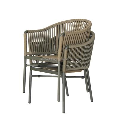 China Indoor And Outdoor Use Garden Dining Chair Rope Furniture Chair Outdoor Patio Set Outdoor Furniture for sale