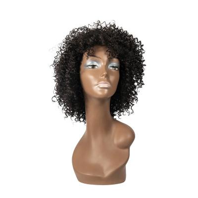 China Barely Shedding Natural Glueless Curly Afro Wigs Thick Straight Soft Curly Hair Afro Tangle Wigs For Black Women With Baby Hair for sale