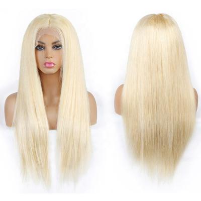 China Blonde 613 Color Silky Straight Full Lace Wig Vendors,Virgin Hair Wigs,10A HD Natural Virgin Glueless Hair Full Lace Wigs for sale