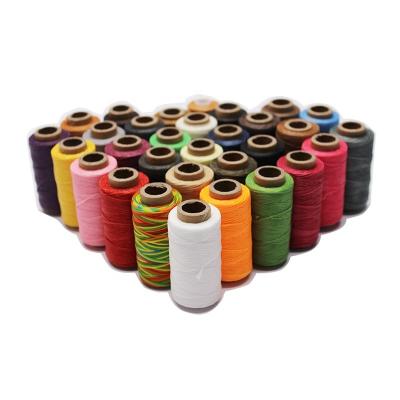 China Plastic Flat 0.8mm 50m Waxed Cord Hand Stitching Waxed Threads Waxed Nylon Thread for sale