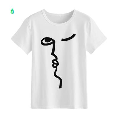 China New Design Breathable 2021 Spring And Summer Casual T Shirt For Lady Custom Printing T Shirts for sale