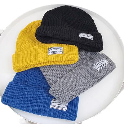 China COMMON custom logo winter beanies hat, knit custom beanie hat, wholesale fisherman beanie for sale