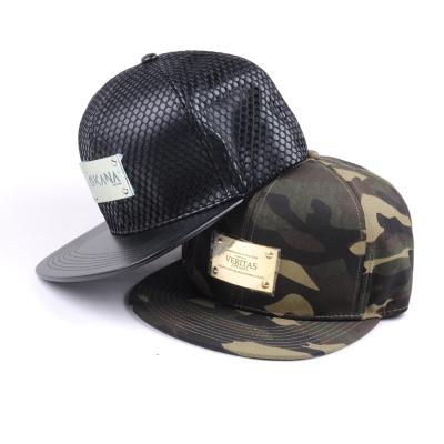 China Custom Gold Metallic Plate Men's Snapback Hat Cap COMMON for sale