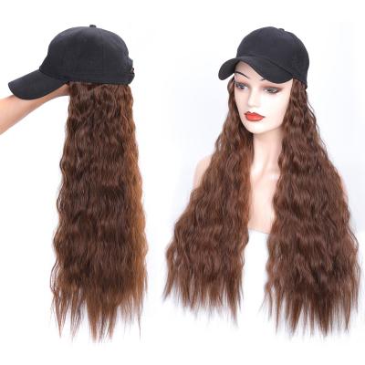 China Fashion JOINT Ear Waves Hip Hop Hats Custom Women's Wig Baseball Cap With Hair for sale