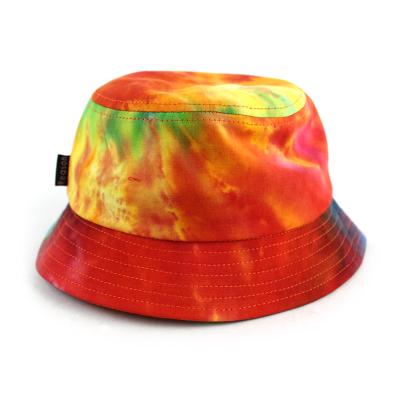 China Custom Printing Image Designer Bucket Hat Tie Dye Fisherman Hat for sale