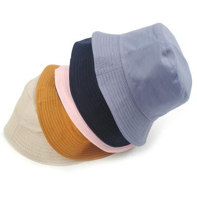 China Striped Bulk Cheap Simple Fishing Caps Custom White Bucket Hat Without Logo for sale