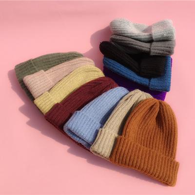 China JOINT Custom Wool Winter Hat Cashmere Blend Short Beanie for sale